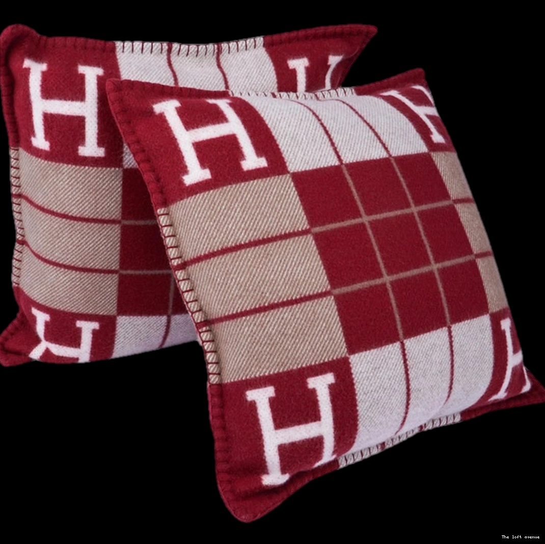 THROW STRIPE PILLOW WOOL HERMES 0805